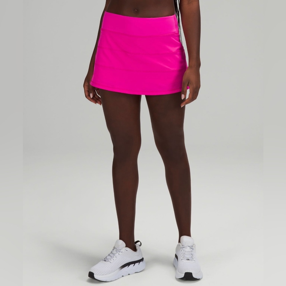 Lululemon pace rival mid-rise skirt sonic pink